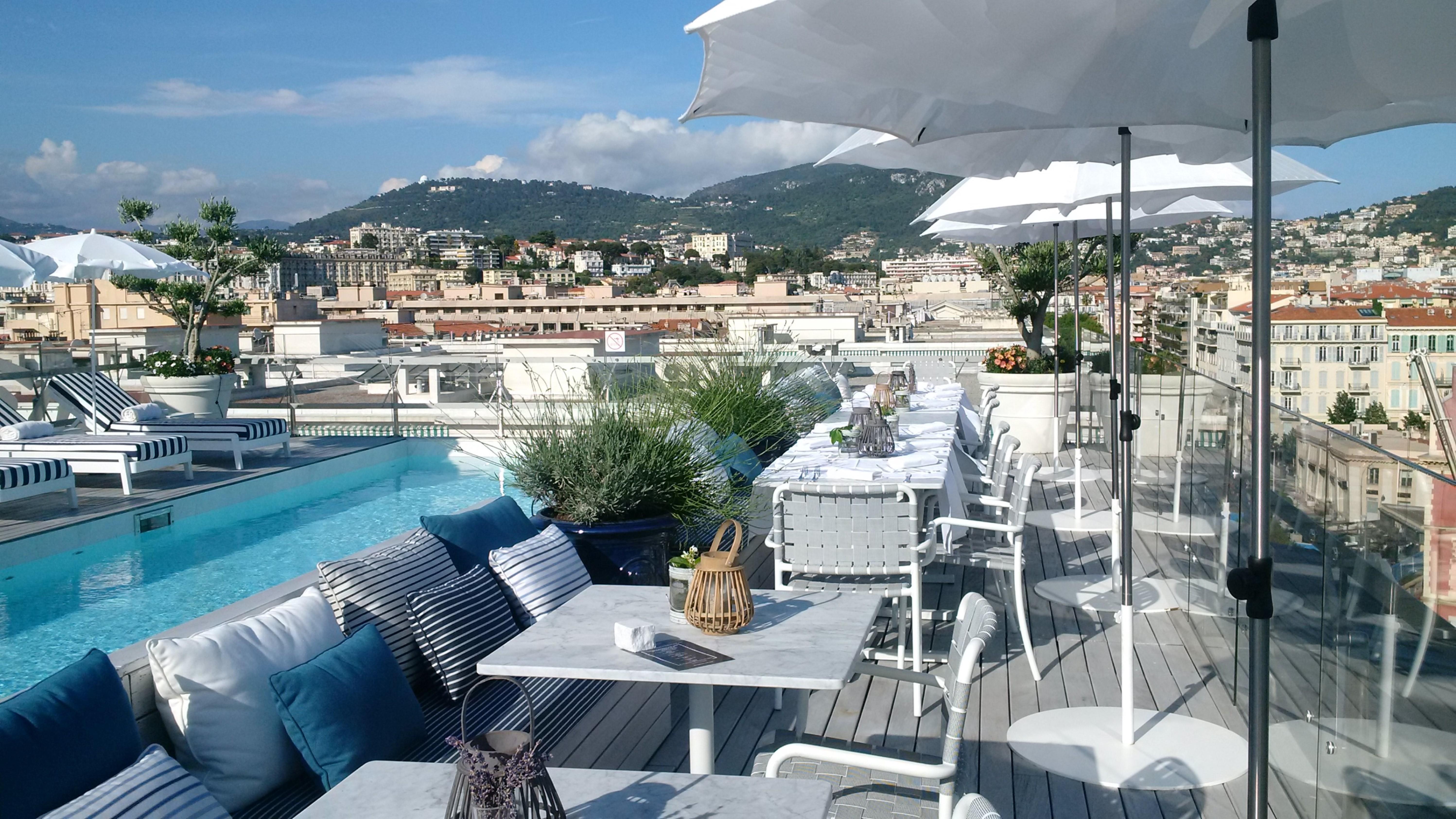 Boscolo Nice Hotel & Spa Exterior foto The rooftop pool at the Hotel 57