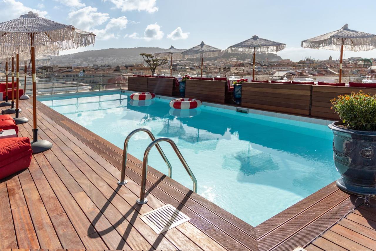 Boscolo Nice Hotel & Spa Exterior foto Rooftop pool at the Hotel Grande Bretagne